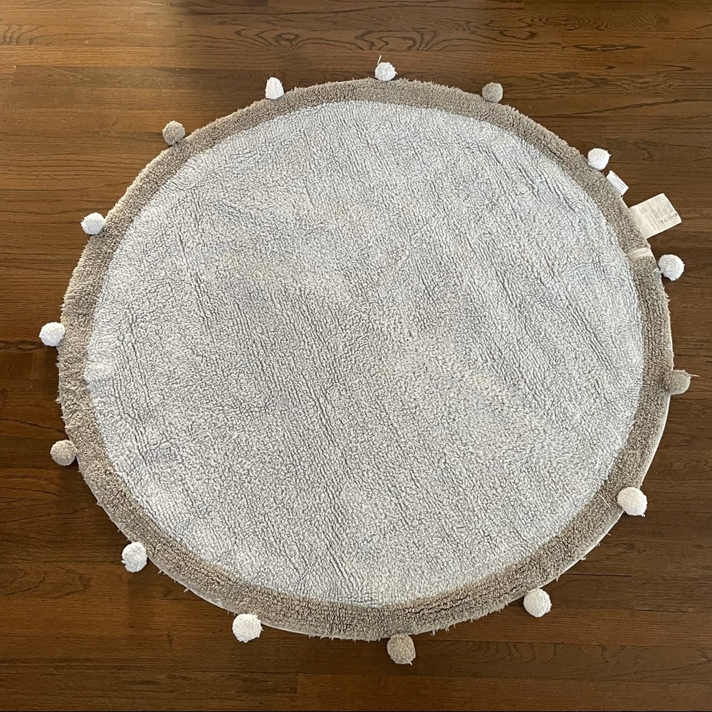 Lorena Canals Baby Blue Pom Rug
